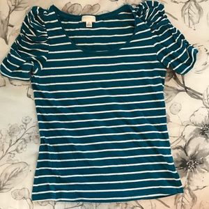 Blue Striped Top
